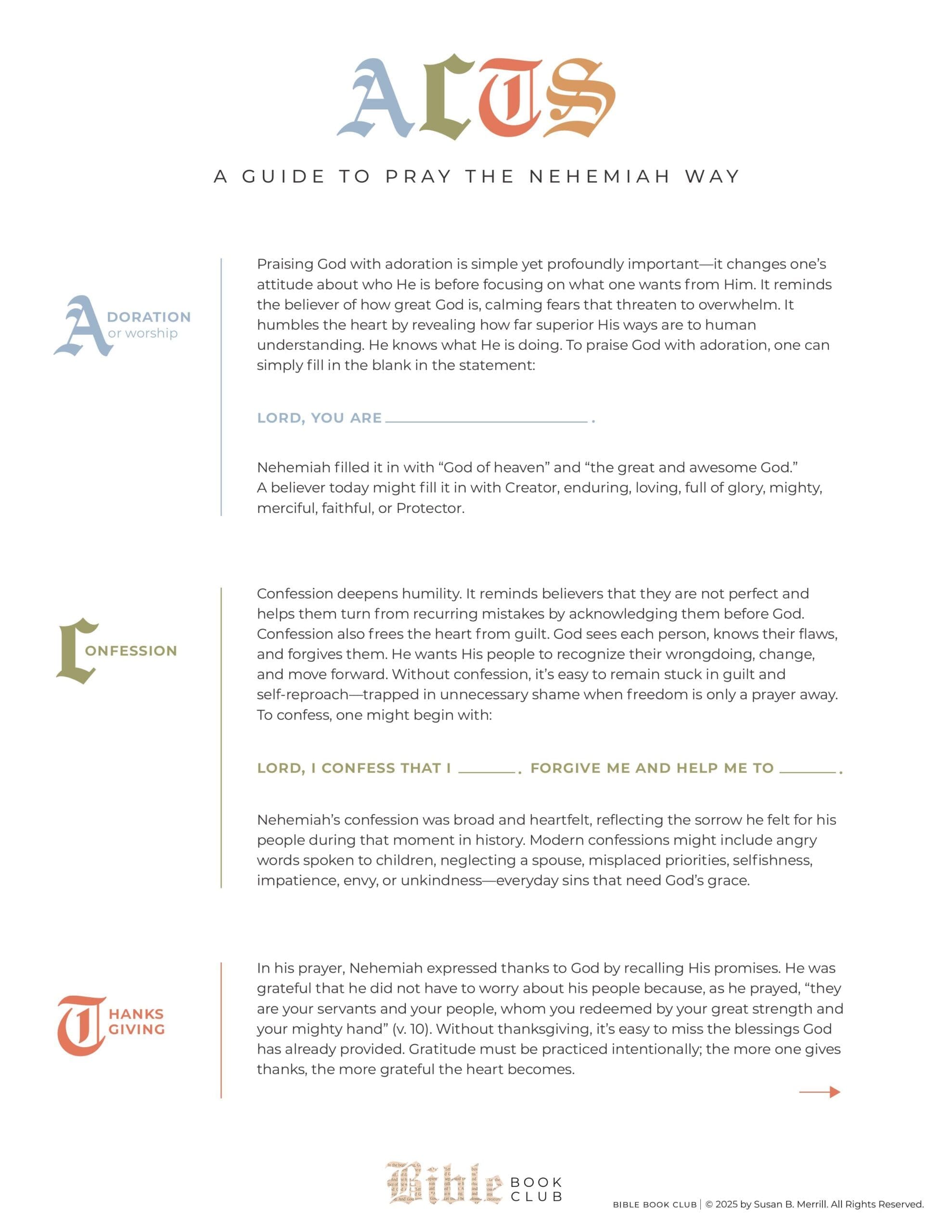 ACTS Prayer Guide