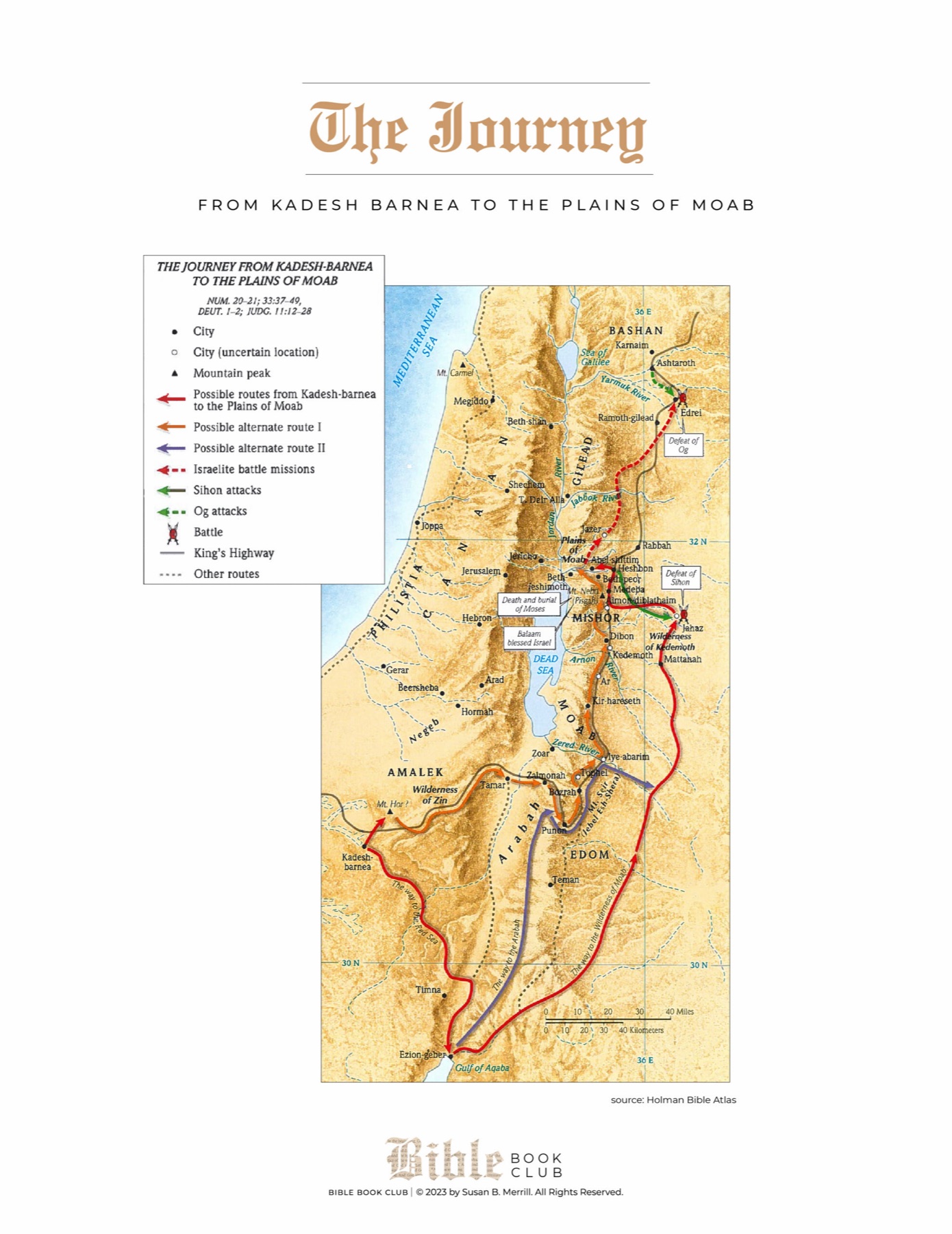 The Journey From Kadesh-Barnea to the Plains of Moab